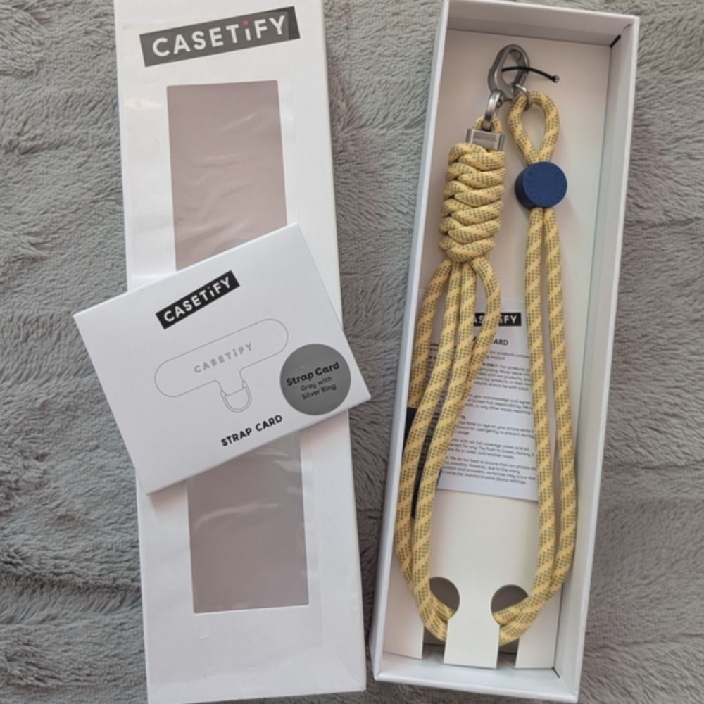 Casetify Yellow and Blue Strap Card Holder